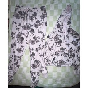 Floral Hoodie and Jogger Set